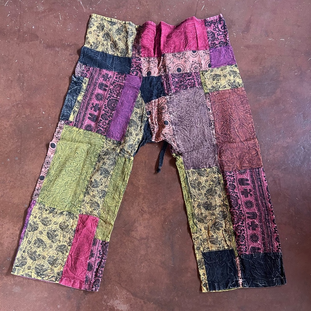Thai Fisherman Wrap Pants Parchwork
